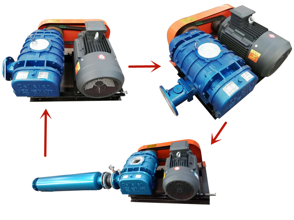 低噪音、雙油箱羅茨風(fēng)機(jī)展示